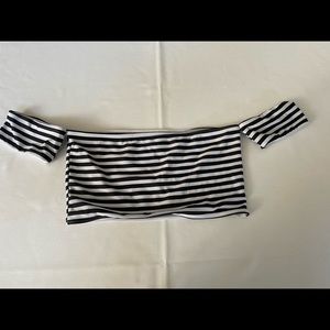 Beach Riot striped crop top S
